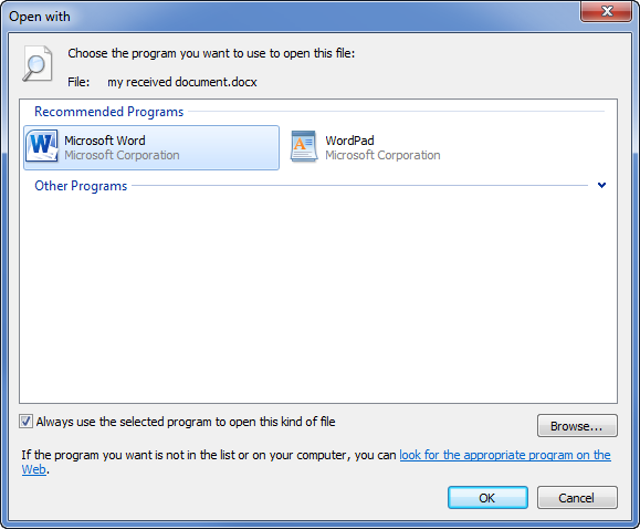 change default program for file type mac os pdf