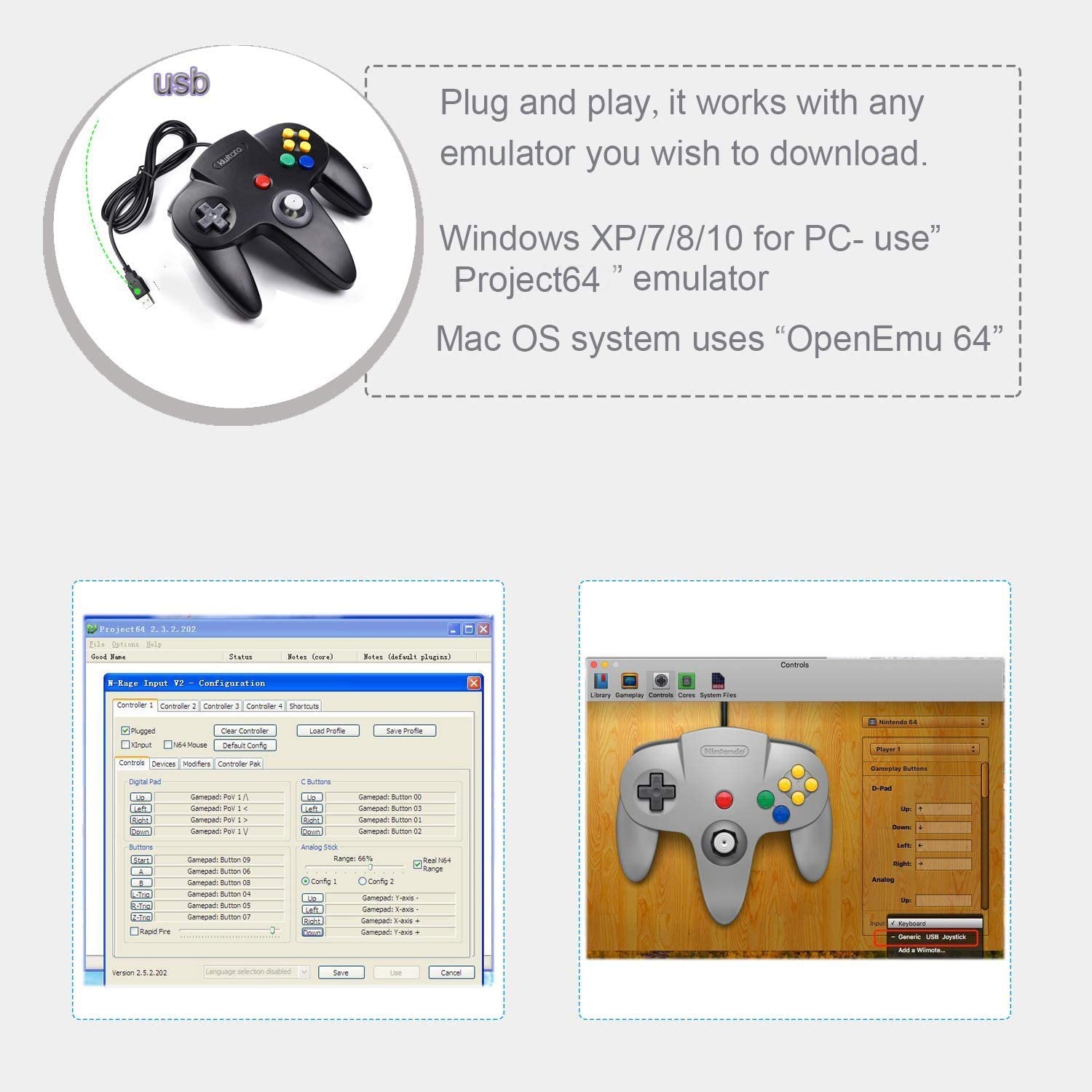 n64 emulator mac ps4 controller